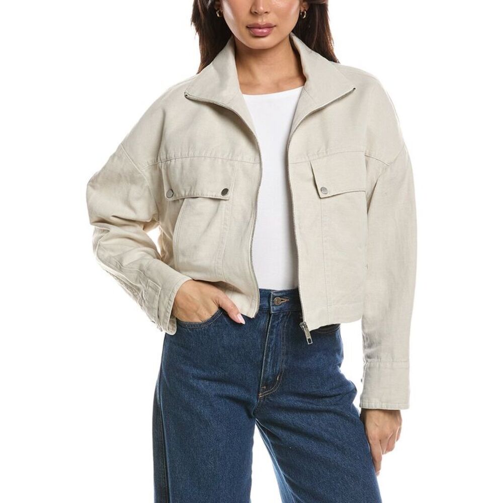 Hugo Boss Womens Jamoura-W Linen-Blend Jacket